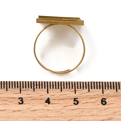 304 Stainless Steel Adjustable Ring Settings STAS-D374-02G-03-1
