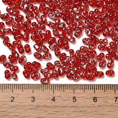 Spray Painted Glass Seed Beads SEED-F005-06A-05-1