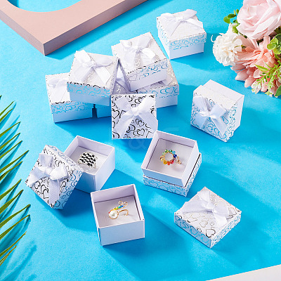 Bowknot Cardboard Paper Ring Gift Storage Boxes CON-TAC0001-16D-1
