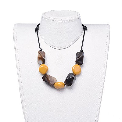 Adjustable Bib Necklaces NJEW-JN02547-03-1