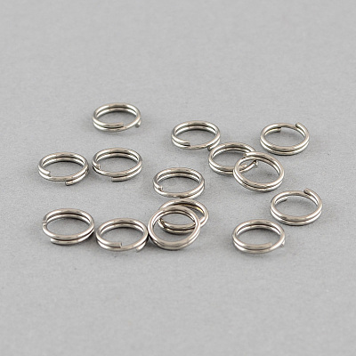 Tarnish Resistant 304 Stainless Steel Split Rings A-STAS-Q186-01-8mm-1