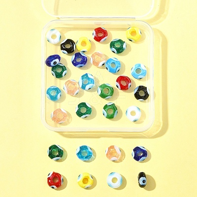 30Pcs Handmade Evil Eye Lampwork Beads LAMP-FS0001-24-1