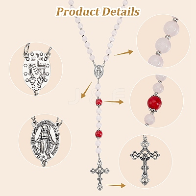 DIY Rosary Bead Necklaces Making Kits DIY-SC0031-47-1