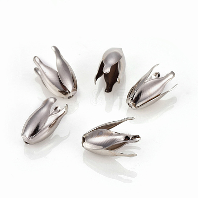 4-Petal Iron Bead Caps IFIN-F152-01P-1