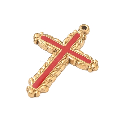 304 Stainless Steel Enamel Pendants SA-CBA8A4A-05G-1