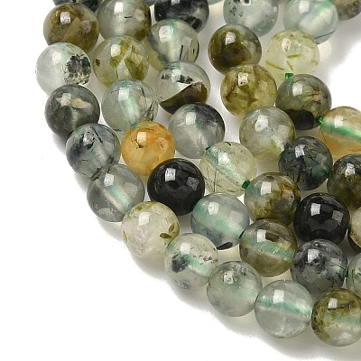 Natural Prehnite Beads Strands G-K224-03-4mm-01-1