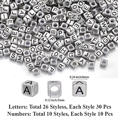 Plated Acrylic Beads PACR-PA0001-02-1