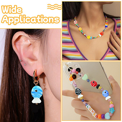 10Pcs 10 Styles Handmade Lampwork Beads LAMP-CJ0002-57-1