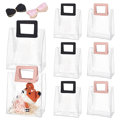 12Pcs 2 Colors PVC Plastic Gift Bags ABAG-NB0002-07-1
