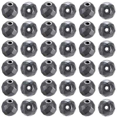 60Pcs Non-magnetic Synthetic Hematite Beads G-BBC0001-54-1