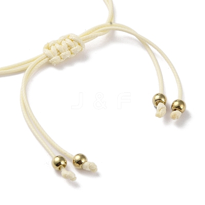 Sunflower Alloy Enamel Charms Braided Bracelets LS-BJEW-A016-01B-1