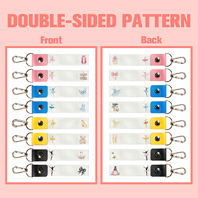 PU Leather & Cotton Name Marker Keychain AJEW-WH0514-033-1