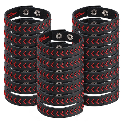Cowhide Cord Bracelets BJEW-WH0014-099C-1