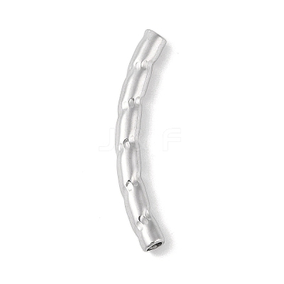 304 Stainless Steel Curved Tube Beads STAS-M071-03H-P-1