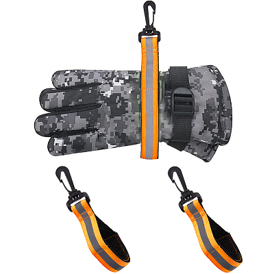 Nylon Firefighter Glove Strap with Reflective Trim FIND-WH0139-83B-1