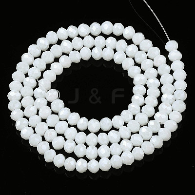 Electroplate Glass Beads Strands EGLA-A034-P8mm-A02-1