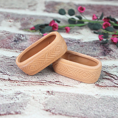 Mini Ceramic Flowerpot Miniature Ornaments BOTT-PW0002-087-1