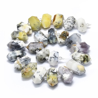 Natural White African Opal Beads Strands G-F715-037-1