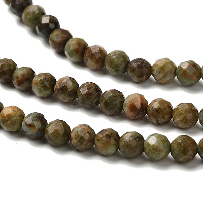 Natural African Turquoise(Jasper) Beads Strands G-RM2025524-A02-4mm-1