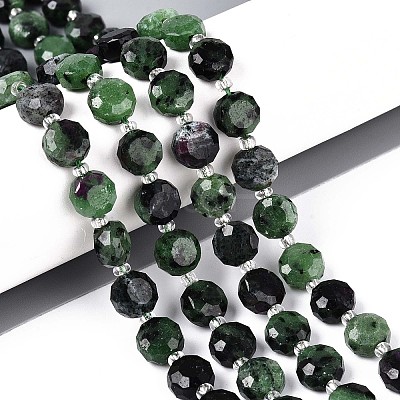 Natural Ruby in Zoisite Beads Strands G-B153-B18-1