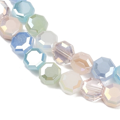 Electroplate Glass Beads Strands X-EGLA-G039-05A-01-1