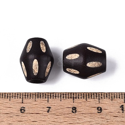 Natural Schima Wood European Beads WOOD-Q001-02-1