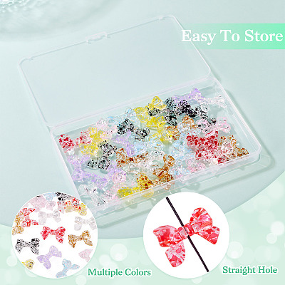 40Pcs 8 Colors Transparent Acrylic Beads OACR-TA0004-05-1