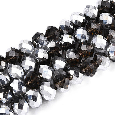 Electroplate Glass Beads Strands X-GR8MMY-01S-1