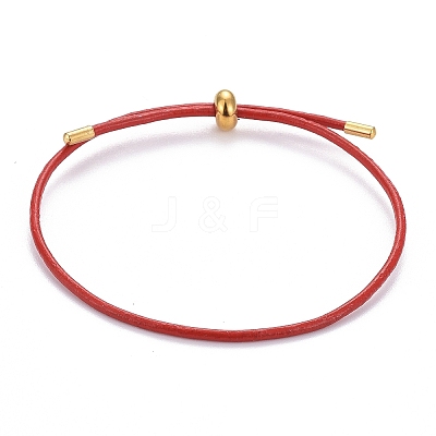 Adjustable PU Leather Cord Slider Bracelets BJEW-F412-05G-A-1