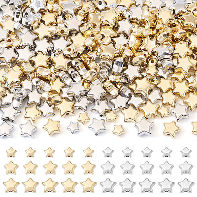300Pcs 3 Styles CCB Plastic Beads CCB-TA0001-16-1