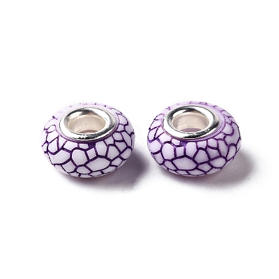 Opaque Resin European Beads RESI-C055-01-1