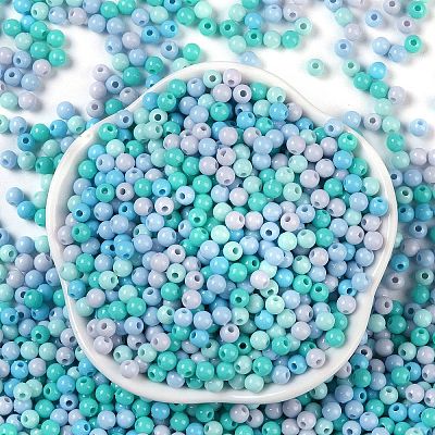 Opaque Acrylic Beads OACR-H118-07B-04-1