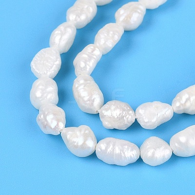 Natural Baroque Keshi Pearl Beads Strands PEAR-N031-01D-1
