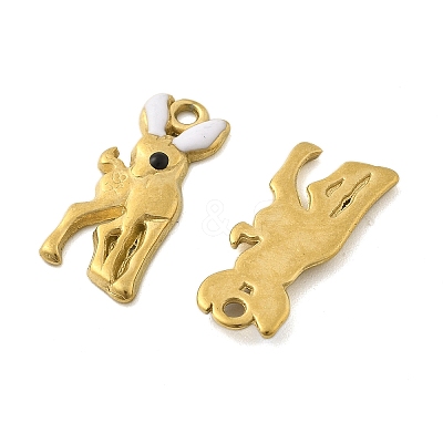 304 Stainless Steel Enamel Charms STAS-D369-15G-1