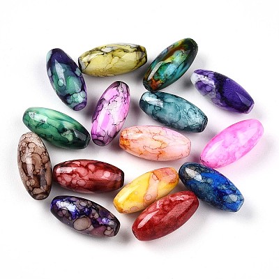 Baking Paint Glass Beads DGLA-S115-22x10-MS-1