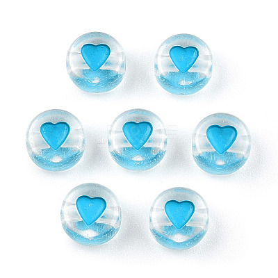 Transparent Acrylic Enamel Beads MACR-N008-60A-1
