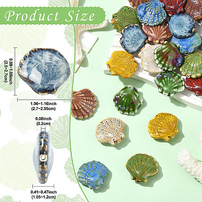 5Pcs Handmade Porcelain Beads PORC-YW0001-25A-1
