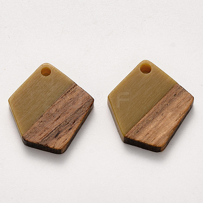 Resin & Walnut Wood Pendants RESI-S384-003A-A02-1