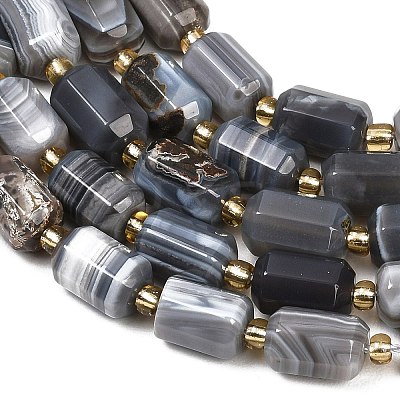 Natural Botswana Agate Beads Strands G-P611-A01-01-1