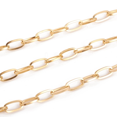304 Stainless Steel Paperclip Chains CHS-T002-09G-1