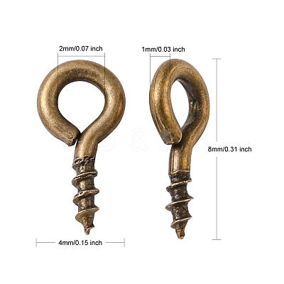 Iron Screw Eye Pin Peg Bails X-E561Y-AB-FF-1
