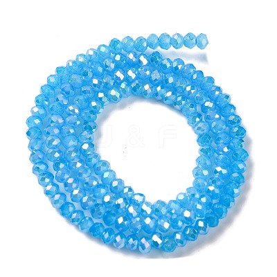 Baking Electroplate Glass Beads Strands X-DGLA-A039-J4mm-B12-1