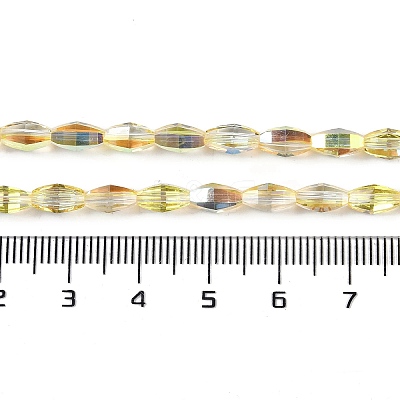 Electroplate Glass Beads Strands GLAA-Q101-03B-HP02-1