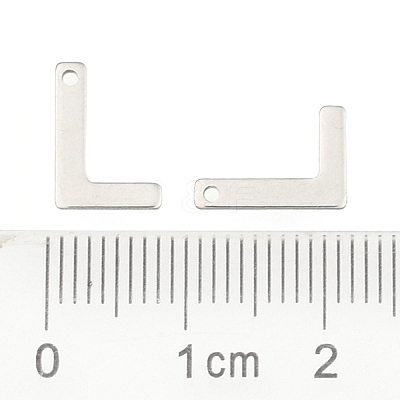 Tarnish Resistant 304 Stainless Steel Letter Charms X-STAS-O072-L-1