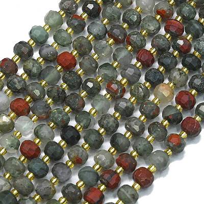 Natural African Bloodstone Beads Strands G-K389-E80-01-1