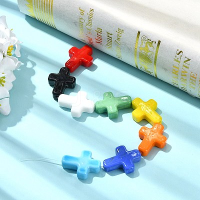 8Pcs 8 Colors Handmade Lampwork Beads LAMP-CJ0003-09-1