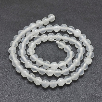 Natural Selenite Beads Strands G-G792-24B-1
