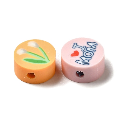 Mother's Day Handmade Polymer Clay Beads CLAY-E001-01B-1