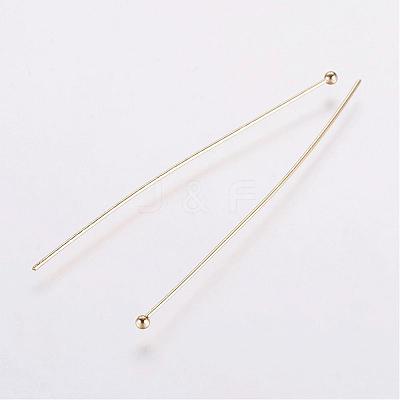 Rack Plating Brass Ball Head Pins KK-E680-03-0.5x50mm-G-1