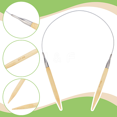 1Pc Bamboo Circular Knitting Needles FIND-AR0006-43-1
